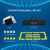 Soozier Pickleball Set with Net, Court Markers and Wheels, 22FT Portable Pickleball Net for Driveway with 4 Pickleball Paddles, 8 Pickleballs and 1 Ca